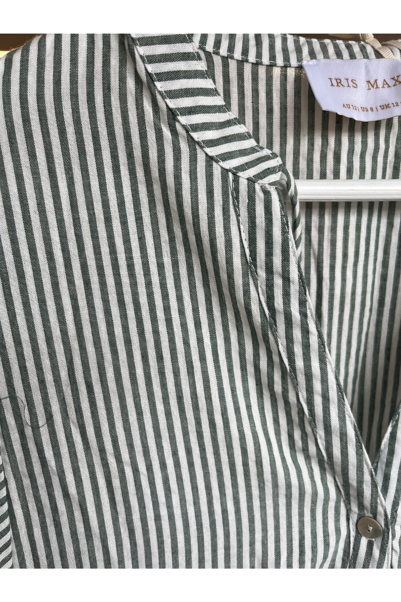 Harmony Dress - Green Stripe
