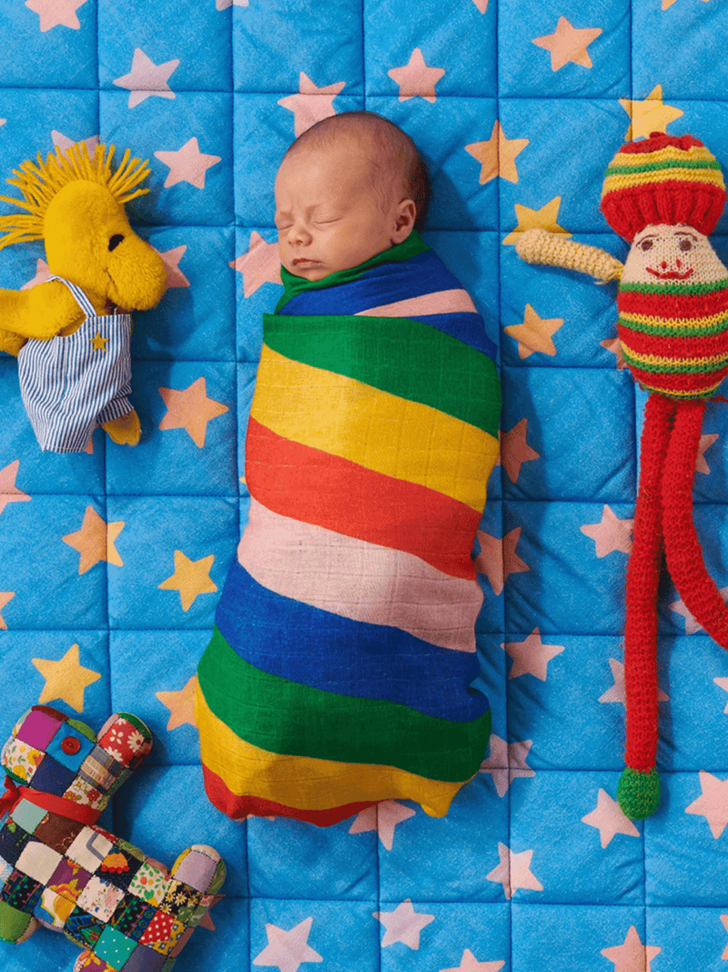 Rainbows end Bamboo Swaddle